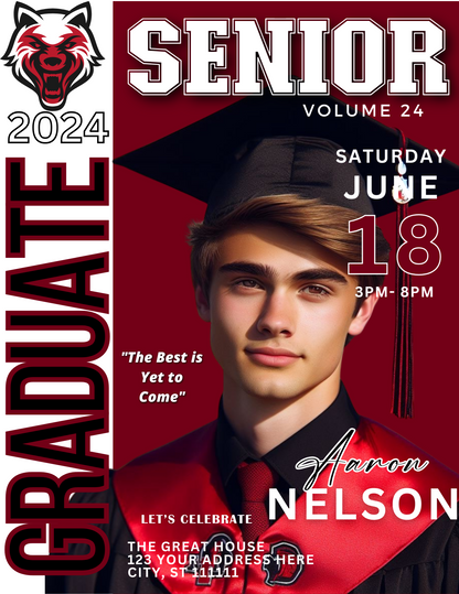 Magazine Graduation Invites - Digital File Only