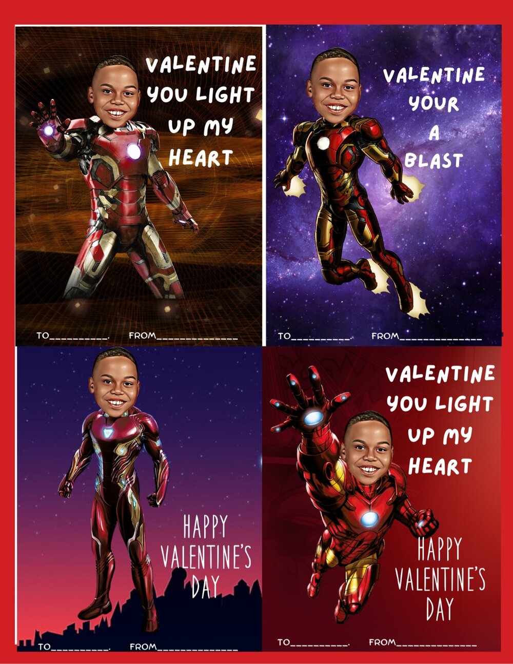Custom Cartoon Valentine Day Cards