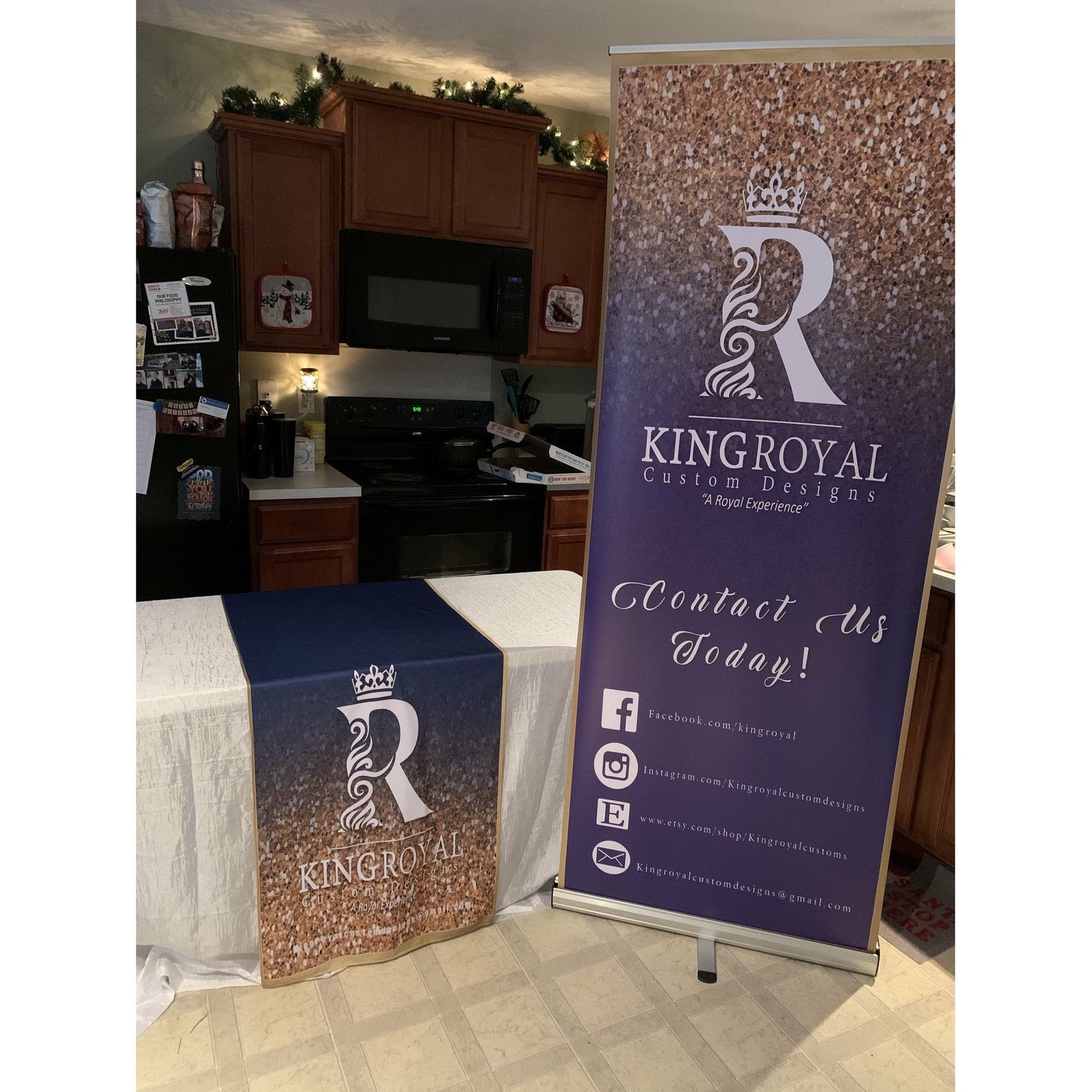 Retractable Banner & Table Runner Combo