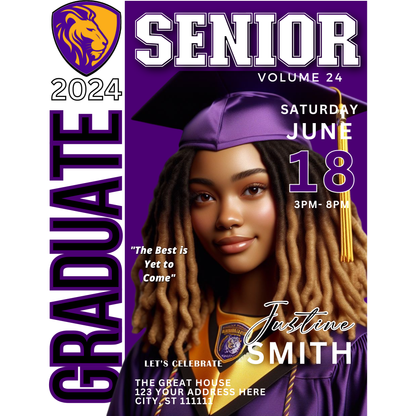 Magazine Graduation Invites - Digital File Only