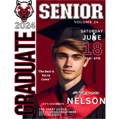 Magazine Graduation Invites - Digital File Only