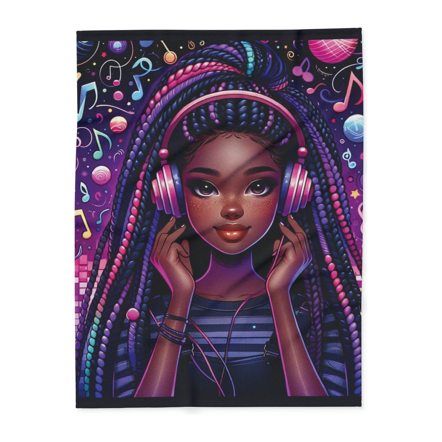 Purple Music - Arctic Fleece Blanket