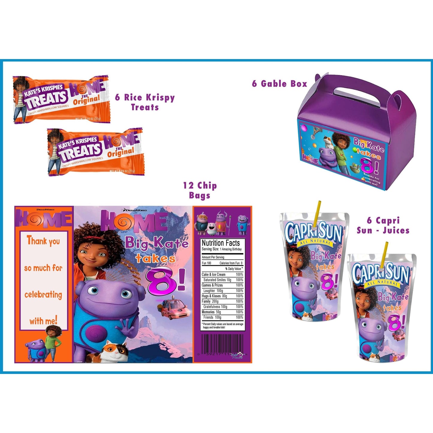 Custom Party Wrapped Treat Pack