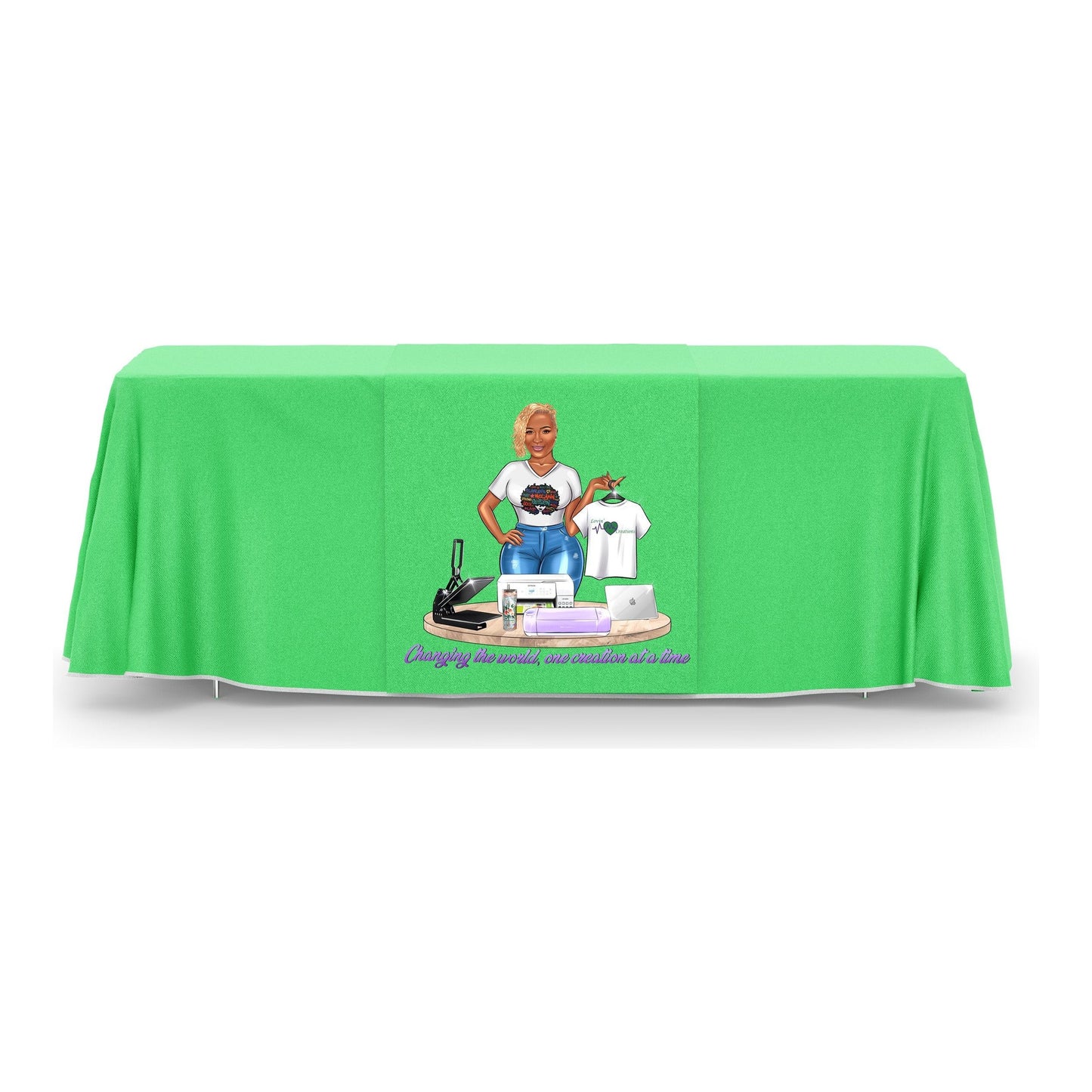 6ft 3-Sided Drape Tablecloth (Custom)